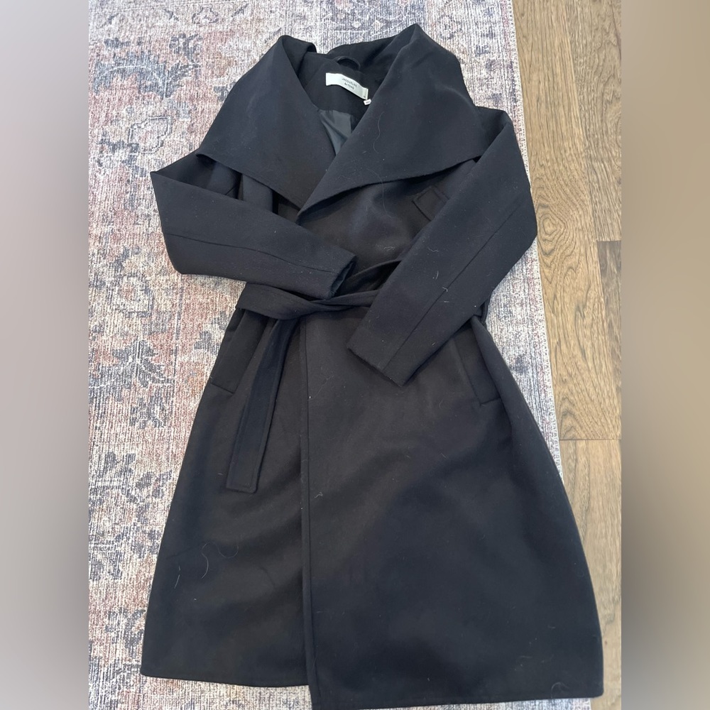 Jacqueline de Yong black waterfall coat sz XS from ASOS